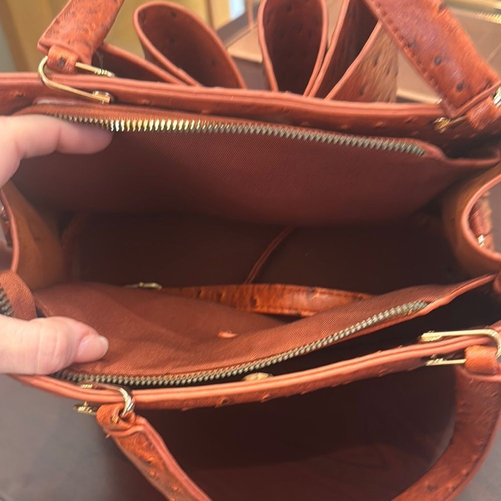 Elegant Orange/Brown Bow Handbag - Picture 10 of 12